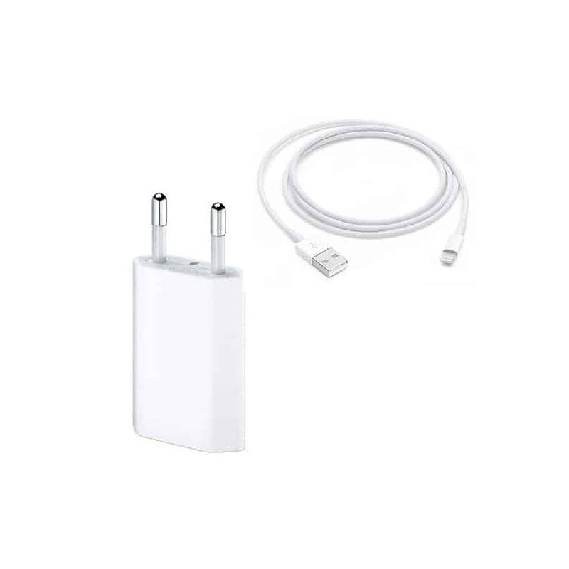 Cargador iPhone 5W + Cable Ligtning Alternativo Cargador iPhone 5W + Cable Ligtning Alternativo